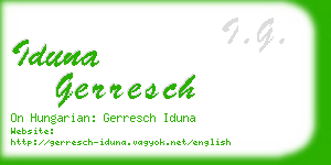 iduna gerresch business card